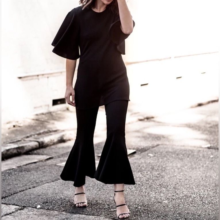 Sandro Paris Cropped Flare Trouser Pants